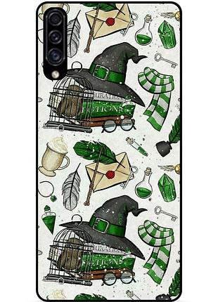 Силиконовый бампер чехол для samsung a10s с картинкой слизерин slytherin гарри поттер harry potter