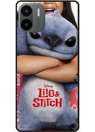 Силиконовый чехол бампер для xiaomi redmi a1 стич и лило stitch