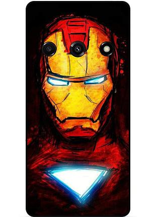 Чехол силиконовый бампер для xiaomi redmi a3 с рисунком marvel марвел железный человек iron man