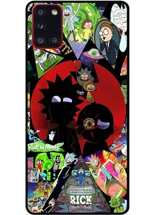 Силіконовий чохол бампер для samsung m51 з малюнком rick and morty рік і морті
