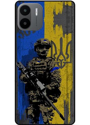 Силиконовый бампер чехол для xiaomi redmi a2 с рисунком зсу украина воин