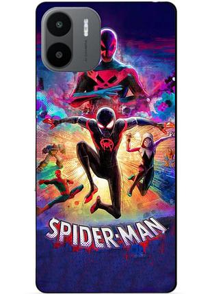 Силиконовый бампер чехол для xiaomi redmi a2 spider man человек паук майлз моралес