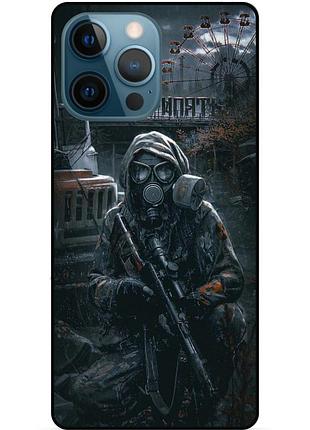 Чехол силиконовый бампер для iphone 13 pro с картинкой stalker сталкер