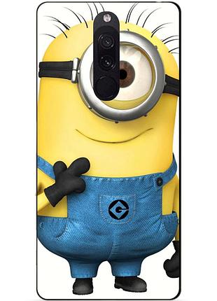 Силиконовый бампер чехол для xiaomi redmi 8 с рисунком миньон кевин minion