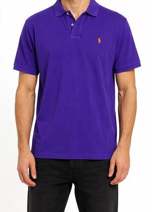 Polo ralph lauren purple polo shirt orange pony logo size l