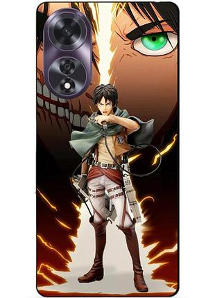 Чехол силиконовый бампер для oppo a60 с рисунком атака титанов attack on titan