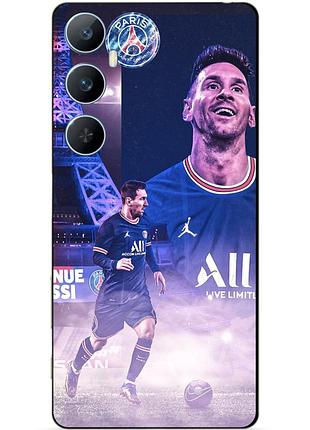 Чехол силиконовый бампер для realme c65 с рисунком messi psg месси