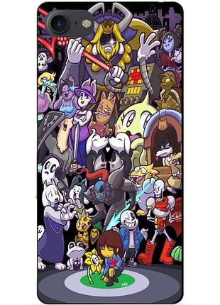 Силиконовый бампер чехол для iphone 8 с рисунком undertale андертейл