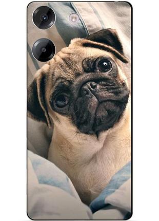 Силіконовий чохол бампер для xiaomi poco m7 pro 5g з малюнком фото мопс