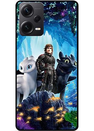 Силіконовий чохол бампер для xiaomi redmi note 12 pro 5g з малюнком как приручить дракона