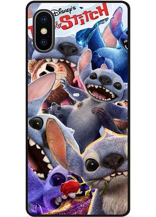 Силиконовый чехол бампер для iphone xs с картинкой stitch стич