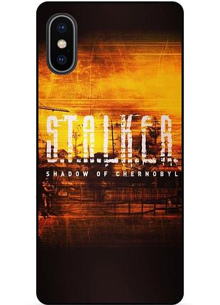 Чехол силиконовый бампер для iphone xs с рисунком stalker сталкер