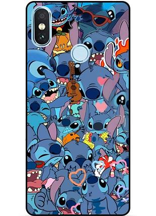 Силиконовый бампер чехол для xiaomi redmi note 5 с картинкой стич stitch
