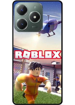 Силиконовый чехол бампер для infinix smart 8 plus (x6526) с картинкой roblox роблокс