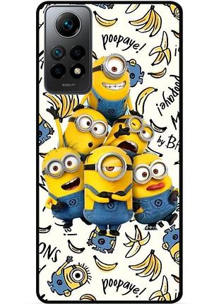 Силиконовый бампер чехол для xiaomi redmi note 12 pro с рисунком minion миньоны