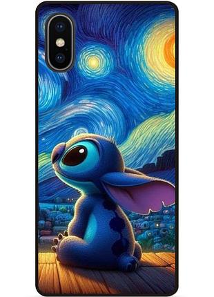 Силиконовый бампер чехол для iphone x 10 stitch лило и стич