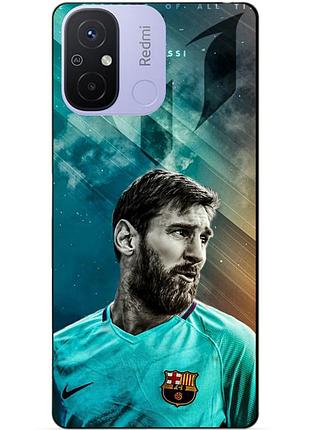 Силиконовый бампер чехол для xiaomi redmi 12c с рисунком leo messi месси