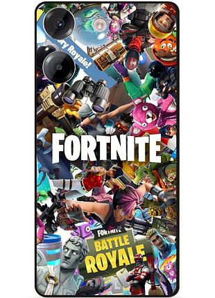 Силіконовий чохол бампер для tecno camon 20 pro з картинкою fortnite фортнайт