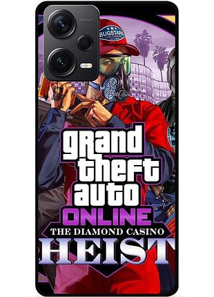 Силиконовый чехол бампер для xiaomi redmi note 12 pro plus с картинкой гта gta