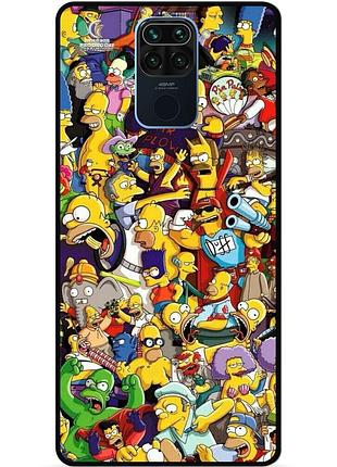 Силіконовий чохол бампер для xiaomi redmi note 9 з малюнком стикери гравіті фолз футурама маріо