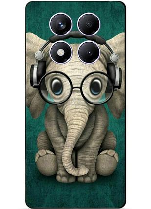 Чехол силиконовый бампер для xiaomi redmi note 14 pro plus 5g с рисунком слоник
