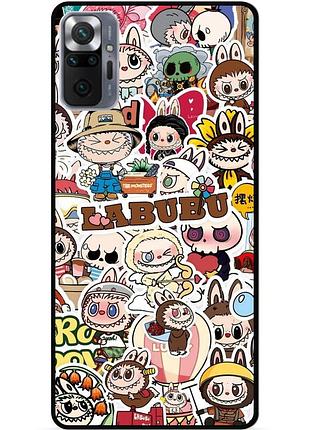 Силиконовый чехол бампер для xiaomi redmi note 10 pro с картинкой лабубу labubu