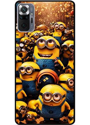 Силіконовий чохол бампер для xiaomi redmi note 10 pro з малюнком міньйони minion