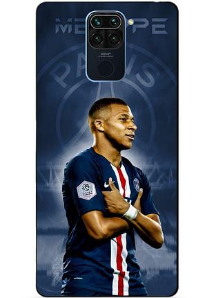 Чехол силиконовый бампер для xiaomi redmi note 9 с рисунком мбаппе псж mbappe