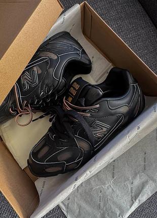 Стильні жіночі кросівки new balance x miu miu black/brown