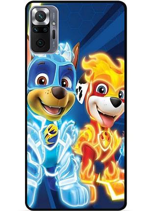 Силиконовый чехол для xiaomi redmi note 10 pro с рисунком щенячий патруль