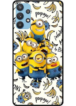 Силиконовый бампер чехол для samsung a33 с рисунком minion миньоны