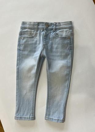 Zara джинси , штани skinny голубі 12-18 міс ріст 86 стан ідеальний, є утяжка