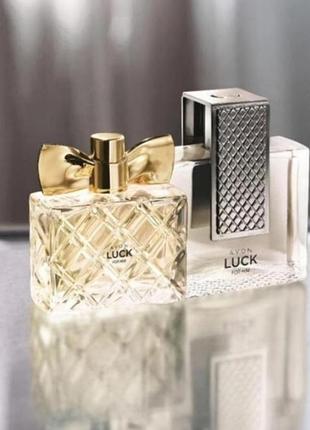 Набір з жіночої та чоловічої парфумованої води avon luck (edp 50+75 ml)