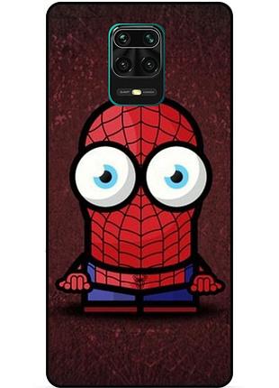 Силиконовый бампер чехол для xiaomi redmi note 9 pro с рисунком миньон человек паук spider man