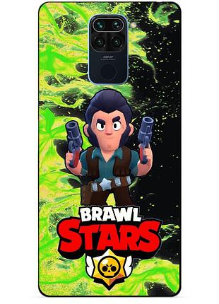 Силіконовий бампер чохол для xiaomi redmi note 9 з героєм бравл кольт