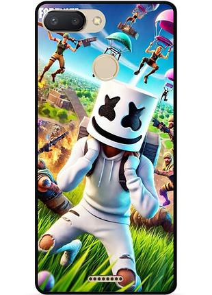 Силіконовий чохол бампер для xiaomi redmi 6 з малюнком фортнайт fortnite