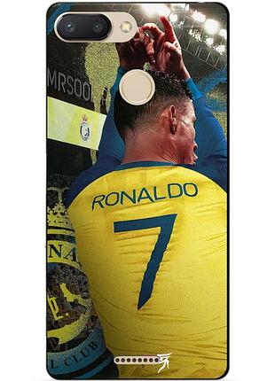 Силиконовый бампер чехол для xiaomi redmi 6 с рисунком ronaldo аль наср роналдо