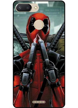 Силіконовий бампер чохол для xiaomi redmi 6 з малюнком deadpool дедпул