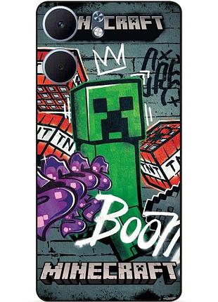 Силіконовий чохол бампер для oppo a5x з малюнком майнкрафт minecraft