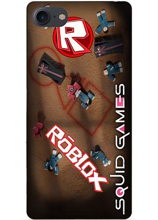 Силіконовий чохол бампер для iphone 7 з малюнком roblox гра в кальмара роблокс