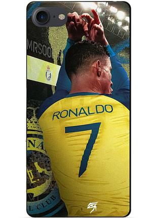 Силиконовый бампер чехол для iphone 7 с рисунком ronaldo аль наср роналдо