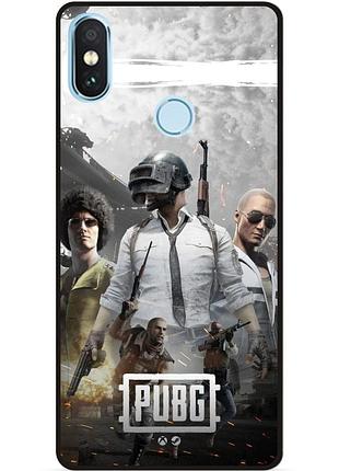 Силіконовий чохол бампер для xiaomi redmi note 6 pro з малюнком pubg пабг