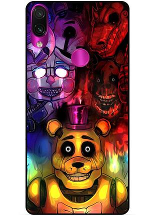 Силиконовый бампер чехол для huawei p20 lite с рисунком фредди freddy аниматроники