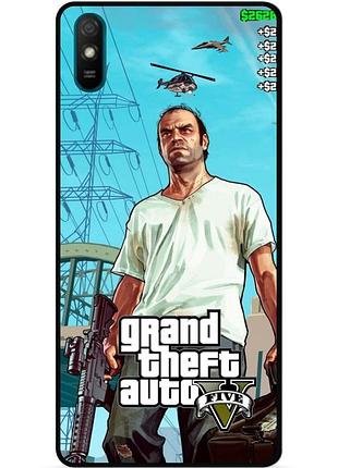Силиконовый чехол бампер для huawei y5 2019 с рисунком gta гта