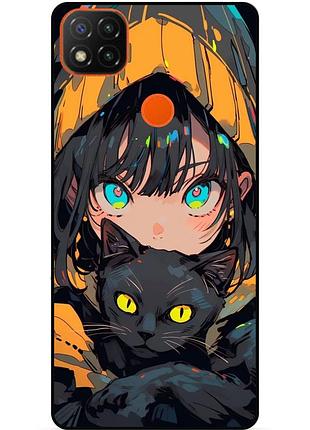 Силіконовий бампер чохол для infinix smart 6 з малюнком котик аніме