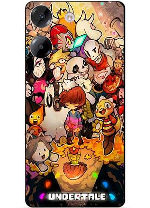 Силиконовый бампер чехол для tecno camon 20 pro с рисунком андертейл undertale