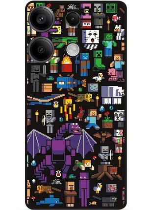 Силіконовий чохол бампер для infinix smart 7 hd з картинкою minecraft майнкрафт