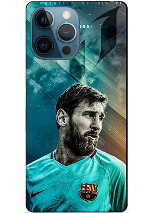 Силиконовый бампер чехол для iphone 14 pro с рисунком leo messi месси