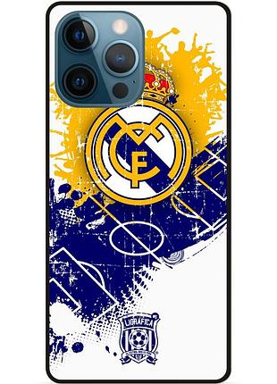 Чехол силиконовый бампер для iphone 14 pro с рисунком реал мадрид real madrid