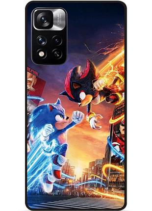 Силіконовий бампер чохол для xiaomi redmi note 11 pro plus 5g з малюнком соник sonik